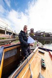 BCN Marathon Challenge 2013: Skipper Charley on board of NB "Felonious Mongoose", at Old Street Junction in the centre of Birmingham, at the start of the BCN Marathon Challenge,with the list of challenges from the sealed envelope..
Birmingham Canal Navigation,


United Kingdom,
on 25 May 2013 at 07:59, image #30
