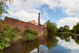 BCN Marathon Challenge 2013: Soho Loop (Winson Green Loop), part of the BCN Old Main Line, between Spring Hill Bridge and Western Road Bridge. Two former wharfes (that would have been on the right) have disappeared, the wall on the left seems to have two, now bricked up, openings towards the canal. The chimney, with trees growing, might well be from the canal age..
Birmingham Canal Navigation,


United Kingdom,
on 25 May 2013 at 08:19, image #49