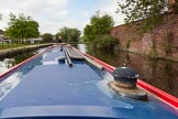 BCN Marathon Challenge 2013: Narrowboat " "Felonious Mongoose"", with Charley at the helm, navigating Soho Loop (Winson Green Loop), part of the Old Main Line..
Birmingham Canal Navigation,


United Kingdom,
on 25 May 2013 at 08:20, image #50