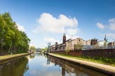 BCN Marathon Challenge 2013: The BCN New Main Line between Rabone Lane Bridge (behind) and Smethwick Main Line Turnover Bridge. Just before the bridge, on the right and next to the factory, the bump in the towpath is at the site of a former canal branch..
Birmingham Canal Navigation,


United Kingdom,
on 25 May 2013 at 08:52, image #85