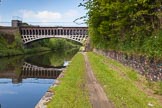 BCN Marathon Challenge 2013: The Engine Arm Aqueduct seen from the BCN Main Line. Originally a feeder for the canal system, the engine arm joins the Old Main Line which runs here parallel, but at a higher level..
Birmingham Canal Navigation,


United Kingdom,
on 25 May 2013 at 09:19, image #99