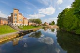 BCN Marathon Challenge 2013: A new housing development near Loxdale Sidings at the  Bradley Branch, once part of the long and winding Wednesday Oak Loop. The bricked-up bridge on the left carried the original canal a longer loop until it was straigthened..
Birmingham Canal Navigation,


United Kingdom,
on 25 May 2013 at 16:00, image #224