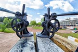 BCN Marathon Challenge 2013: Close-up view of new paddle gear at the British Waterways Bradley Workshops, at the terminus of the Bradley Branch, the former Wednesbury Oak Loop..
Birmingham Canal Navigation,


United Kingdom,
on 25 May 2013 at 16:15, image #233