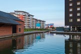 BCN Marathon Challenge 2013: Walsall Town Wharf, with the modern Waterfront South housing development at Charles Street on the left..
Birmingham Canal Navigation,


United Kingdom,
on 26 May 2013 at 04:59, image #333