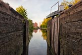 BCN Marathon Challenge 2013: Walsall No. 8 lock, the bottom lock of the eight Walsall Locks, seen from the No. 7 Lock, with Albion Flour Mill next to the bottom lock, and Walsall Junction, near the chimney, behind..
Birmingham Canal Navigation,


United Kingdom,
on 26 May 2013 at 05:43, image #344