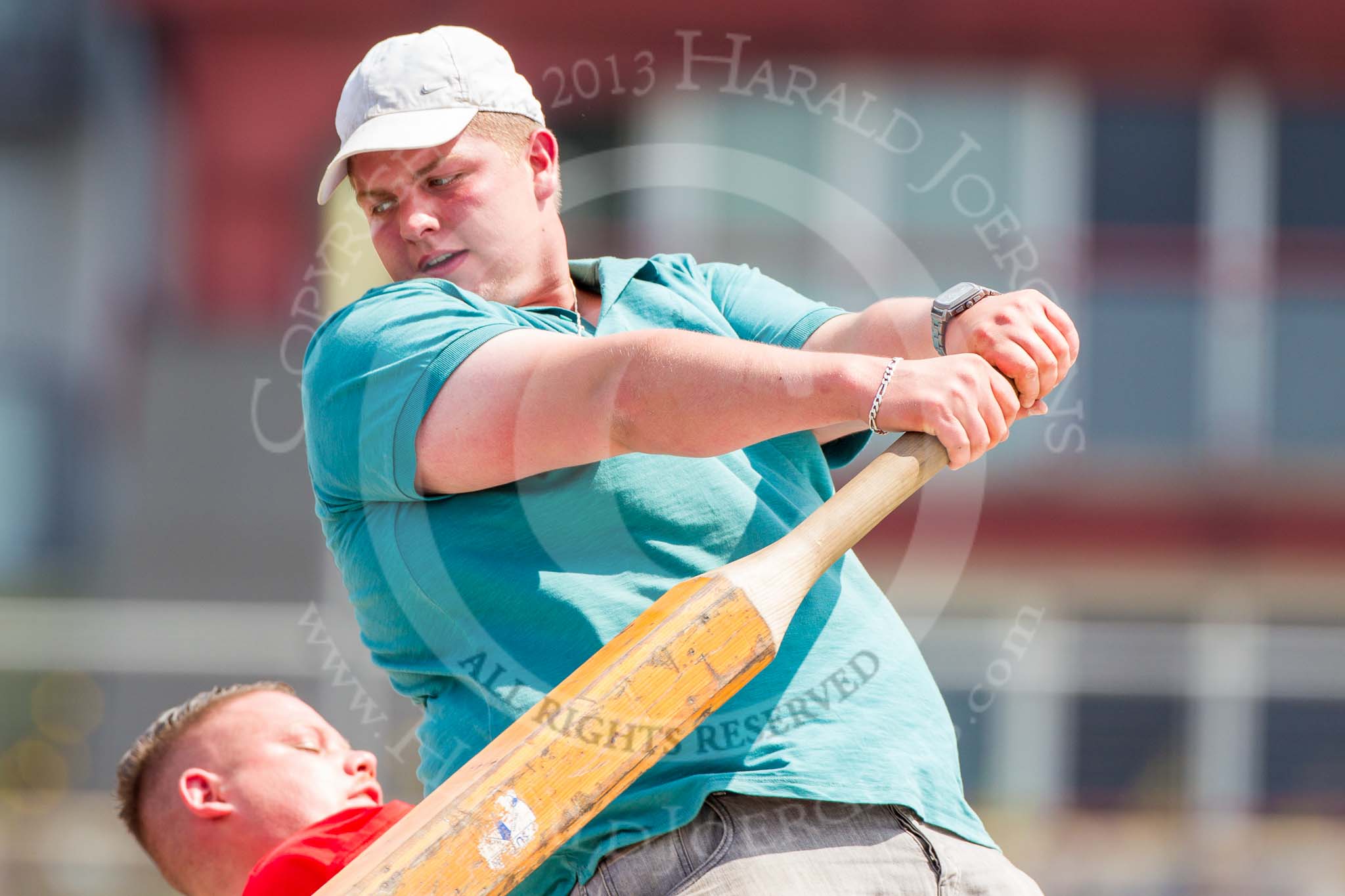 TOW River Thames Barge Driving Race 2013: Rowers on board of barge "Steve Faldo", by Capital Pleasure Boats..
River Thames between Greenwich and Westminster,
London,

United Kingdom,
on 13 July 2013 at 12:56, image #247