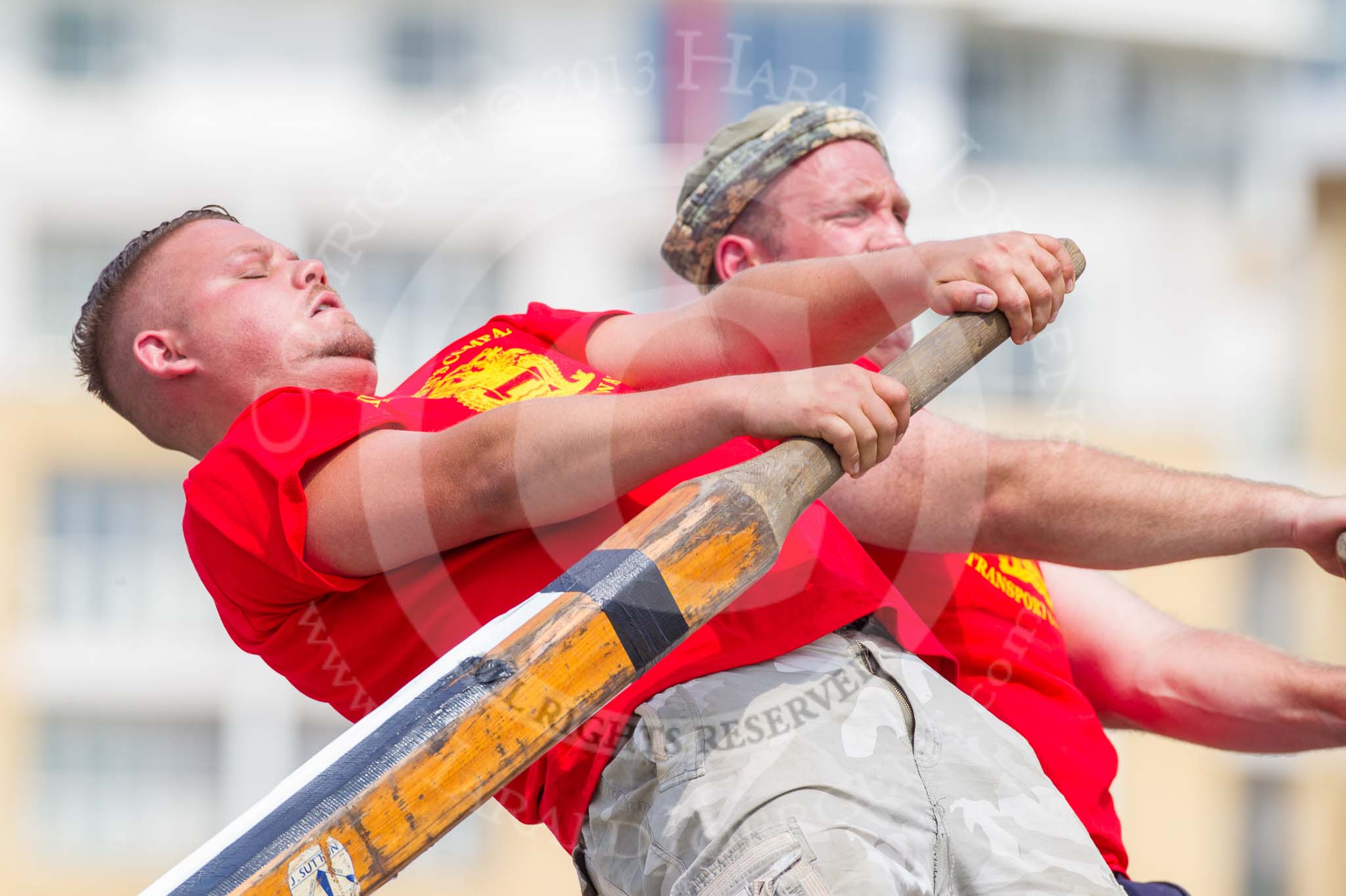 TOW River Thames Barge Driving Race 2013: Rowers on board of barge "Steve Faldo", by Capital Pleasure Boats..
River Thames between Greenwich and Westminster,
London,

United Kingdom,
on 13 July 2013 at 13:02, image #268