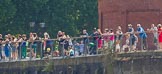 TOW River Thames Barge Driving Race 2013: Spectators in Greenwich watching the preparations for the start of the race..
River Thames between Greenwich and Westminster,
London,

United Kingdom,
on 13 July 2013 at 11:40, image #37