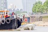TOW River Thames Barge Driving Race 2013: GPS Marine tug "GPS Vincia" towing barge "Hoppy", by GPS Fabrication..
River Thames between Greenwich and Westminster,
London,

United Kingdom,
on 13 July 2013 at 12:13, image #52