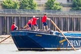TOW River Thames Barge Driving Race 2013: Barge "Diana", by Trinity Buoy Wharf during the race..
River Thames between Greenwich and Westminster,
London,

United Kingdom,
on 13 July 2013 at 12:58, image #252
