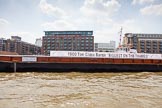 TOW River Thames Barge Driving Race 2013: GPS Marine barge "Barge 1902" moored in front of Butler' Wharf..
River Thames between Greenwich and Westminster,
London,

United Kingdom,
on 13 July 2013 at 13:38, image #371