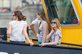 TOW River Thames Barge Driving Race 2013: Guests on board the S. Walsh tug "SWS Breda" watching the race.
River Thames between Greenwich and Westminster,
London,

United Kingdom,
on 13 July 2013 at 14:20, image #439