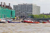 TOW River Thames Barge Driving Race 2013: Barges on the way back to Greenwich, passing Westminster Bridge..
River Thames between Greenwich and Westminster,
London,

United Kingdom,
on 13 July 2013 at 14:44, image #519