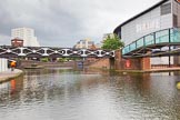 BCN Marathon Challenge 2014: Old Turn Junction on the BCN Main Line. On the right is Oozells Street Loop, Farmers Bridge Locks are on the left. The factory bridge centre right leads to Brewery Wharf.
Birmingham Canal Navigation,


United Kingdom,
on 23 May 2014 at 13:32, image #5