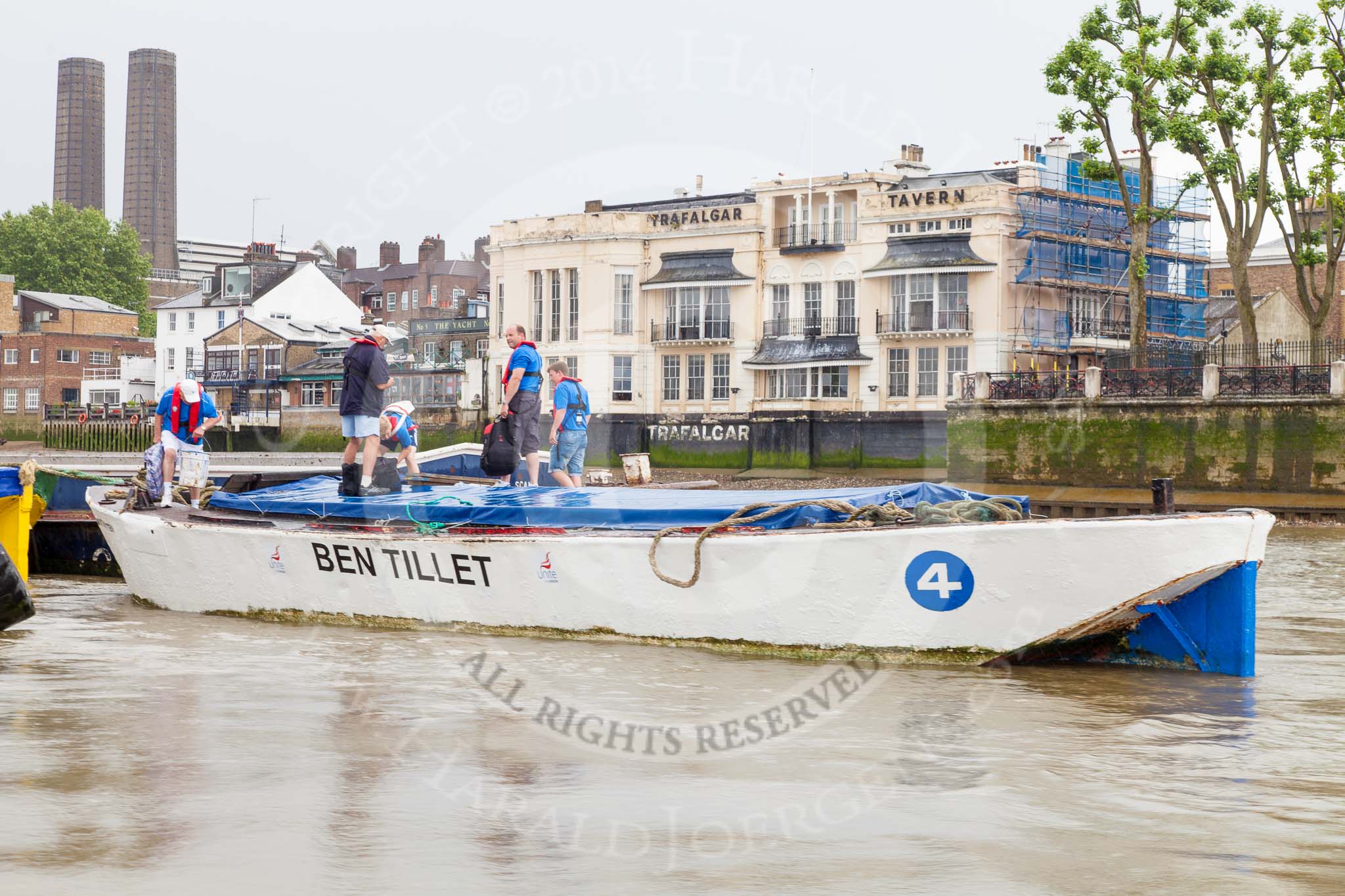 TOW River Thames Barge Driving Race 2014.
River Thames between Greenwich and Westminster,
London,

United Kingdom,
on 28 June 2014 at 11:31, image #16