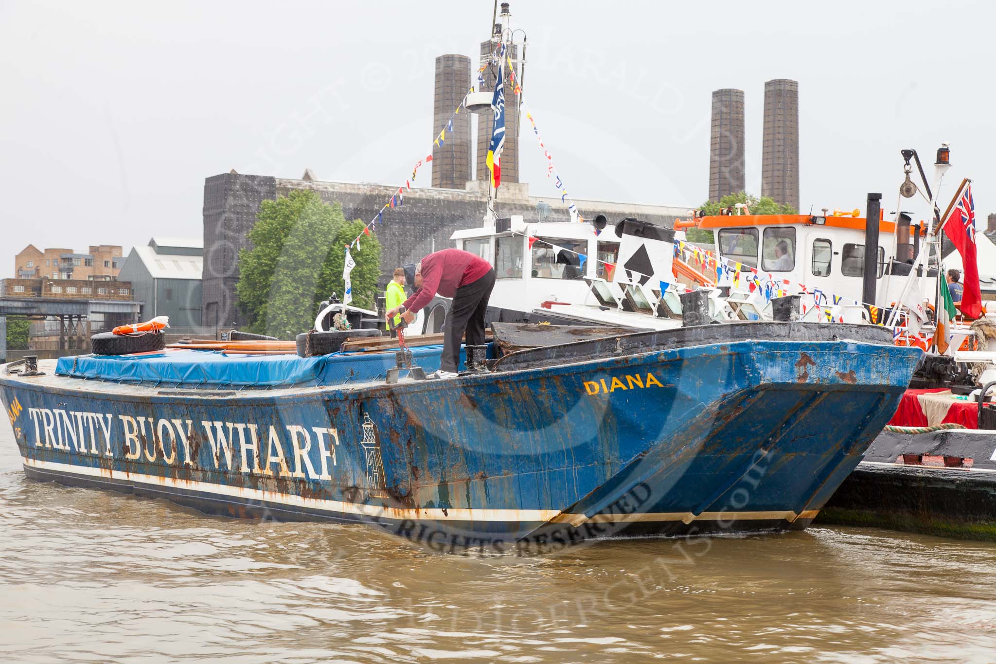 TOW River Thames Barge Driving Race 2014.
River Thames between Greenwich and Westminster,
London,

United Kingdom,
on 28 June 2014 at 11:31, image #17