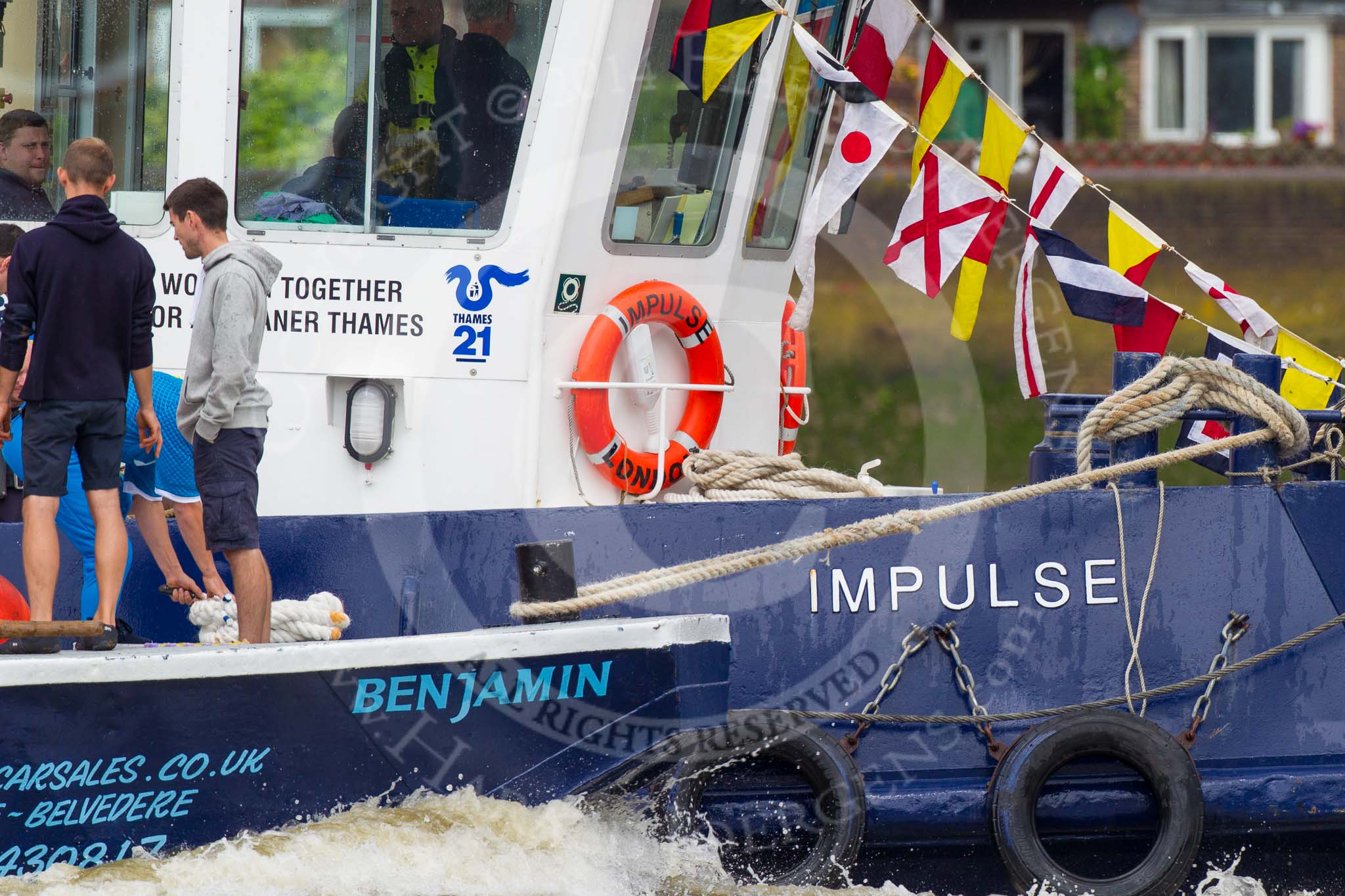 TOW River Thames Barge Driving Race 2014.
River Thames between Greenwich and Westminster,
London,

United Kingdom,
on 28 June 2014 at 11:49, image #25