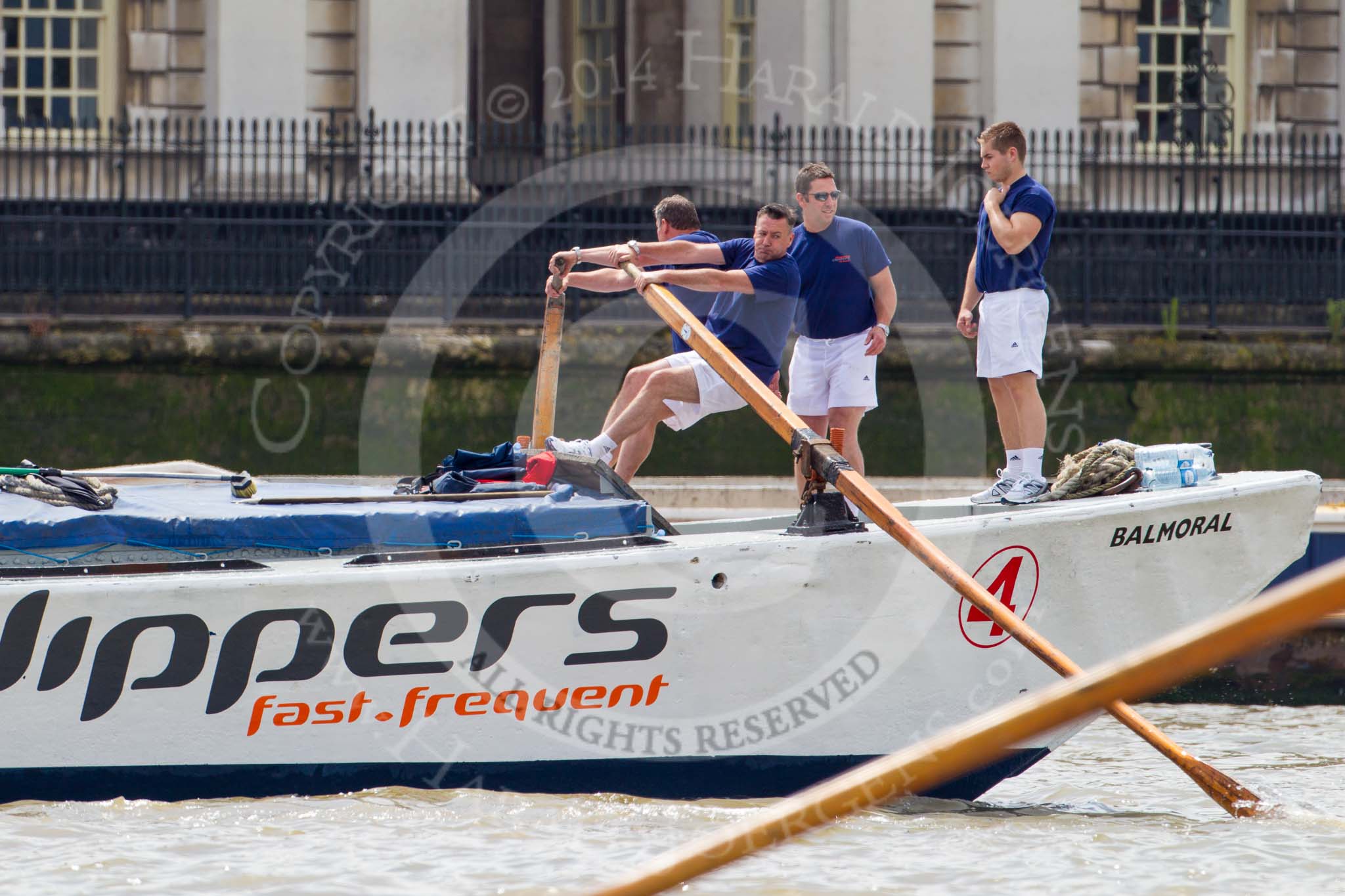 TOW River Thames Barge Driving Race 2014.
River Thames between Greenwich and Westminster,
London,

United Kingdom,
on 28 June 2014 at 12:18, image #44