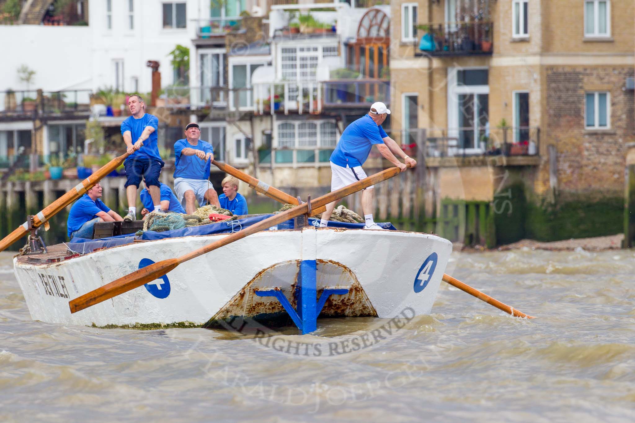 TOW River Thames Barge Driving Race 2014.
River Thames between Greenwich and Westminster,
London,

United Kingdom,
on 28 June 2014 at 12:52, image #157