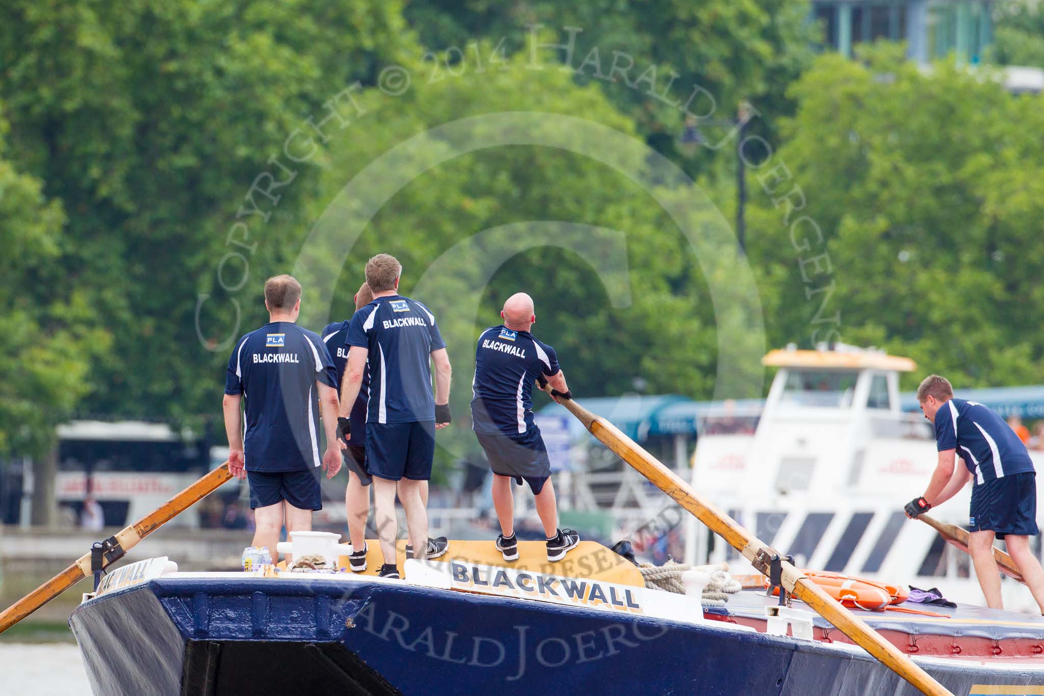 TOW River Thames Barge Driving Race 2014.
River Thames between Greenwich and Westminster,
London,

United Kingdom,
on 28 June 2014 at 14:11, image #382