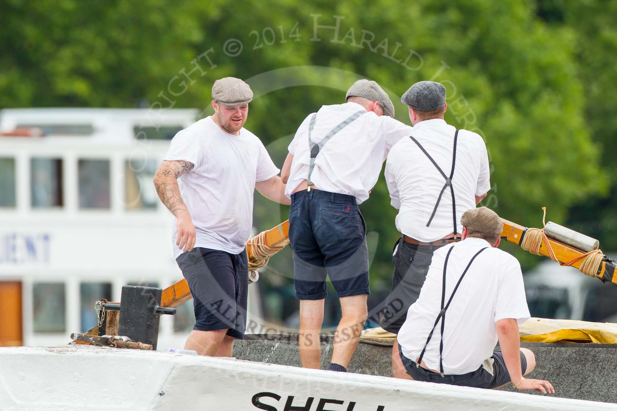 TOW River Thames Barge Driving Race 2014.
River Thames between Greenwich and Westminster,
London,

United Kingdom,
on 28 June 2014 at 14:12, image #390