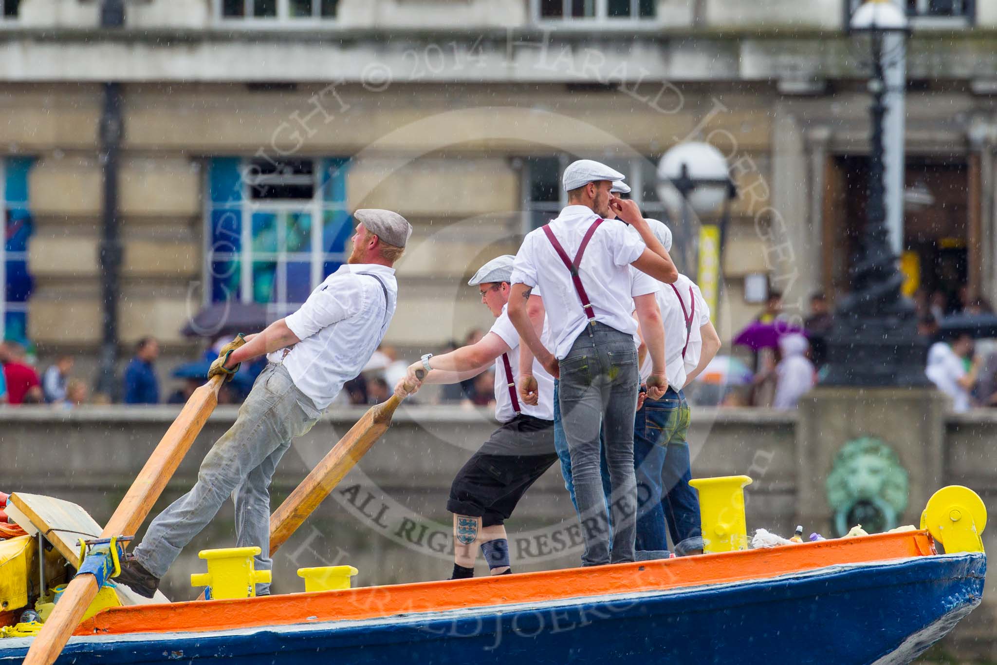 TOW River Thames Barge Driving Race 2014.
River Thames between Greenwich and Westminster,
London,

United Kingdom,
on 28 June 2014 at 14:24, image #410