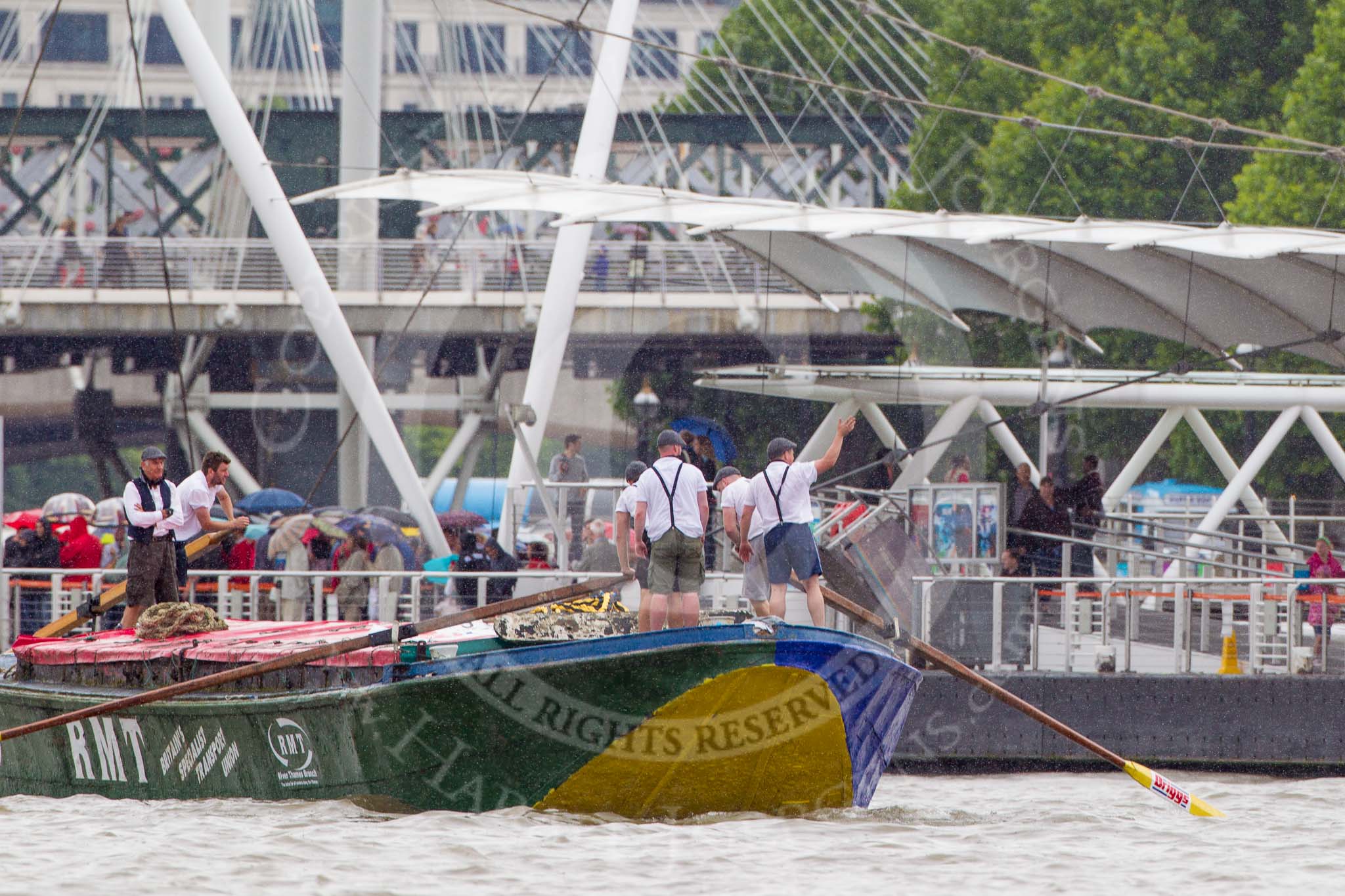 TOW River Thames Barge Driving Race 2014.
River Thames between Greenwich and Westminster,
London,

United Kingdom,
on 28 June 2014 at 14:33, image #418