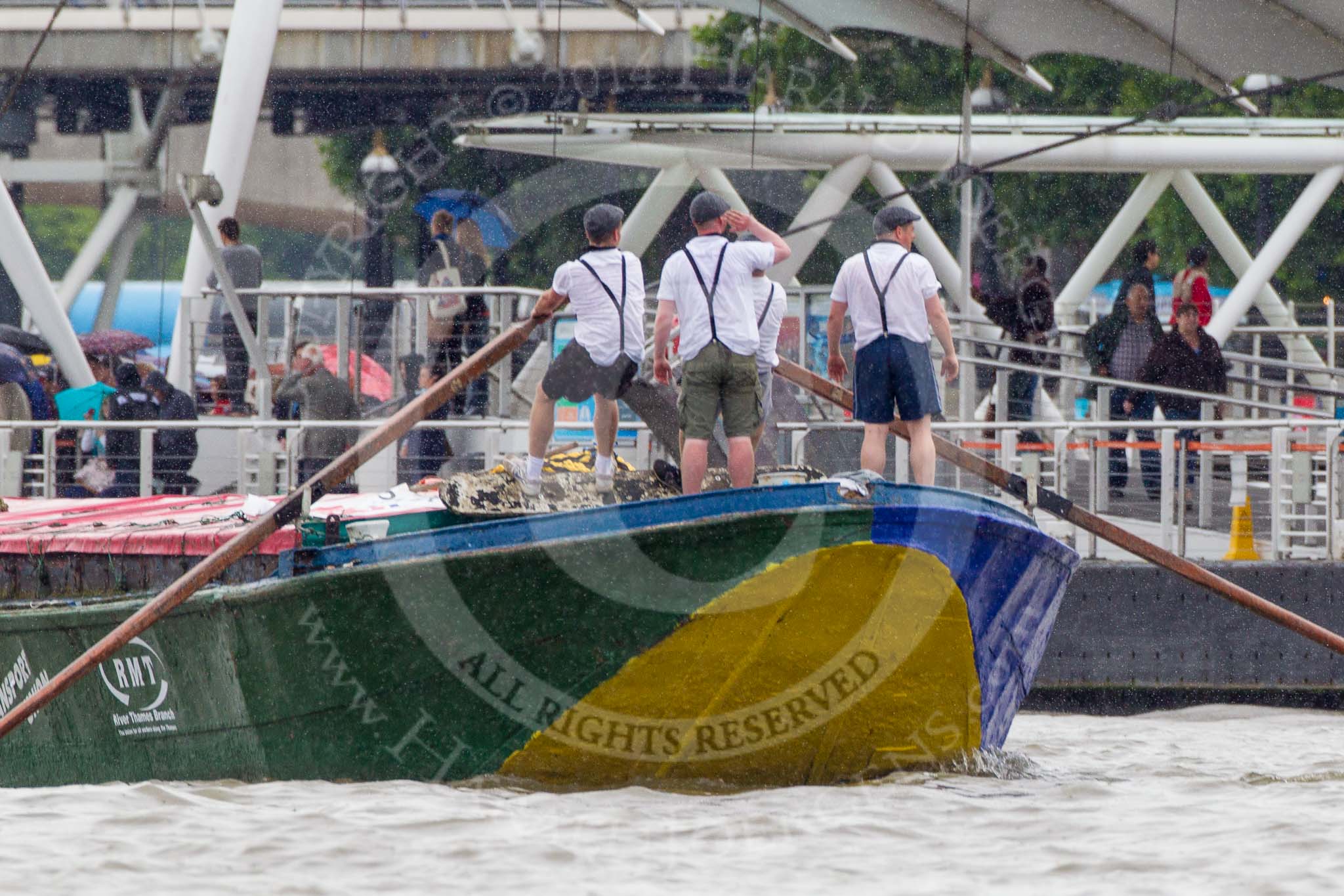 TOW River Thames Barge Driving Race 2014.
River Thames between Greenwich and Westminster,
London,

United Kingdom,
on 28 June 2014 at 14:33, image #419