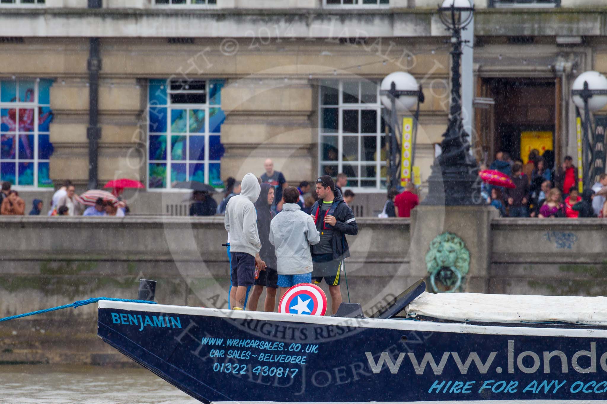 TOW River Thames Barge Driving Race 2014.
River Thames between Greenwich and Westminster,
London,

United Kingdom,
on 28 June 2014 at 14:33, image #421