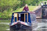 BCN 24h Marathon Challenge 2015: Charley Johnston on "Felonious Mongoose" at the Ryders Green Locks (Walsall Canal). The boat appears much shorter than it is because of the long lens used for the photo.
Birmingham Canal Navigations,



on 23 May 2015 at 14:26, image #118
