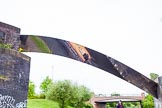 BCN 24h Marathon Challenge 2015: "Felonious Mongoose" is reflected in canal art at a former railway bridge over the Wyrley & Essington Canal near New Cross Grange.
Birmingham Canal Navigations,



on 24 May 2015 at 08:03, image #161