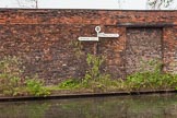 BCN 24h Marathon Challenge 2015: BCNS signpost at Horseley Fields Junction, in front of an old factory wall (Shakespeare Iron Foundry?).
Birmingham Canal Navigations,



on 24 May 2015 at 08:18, image #169