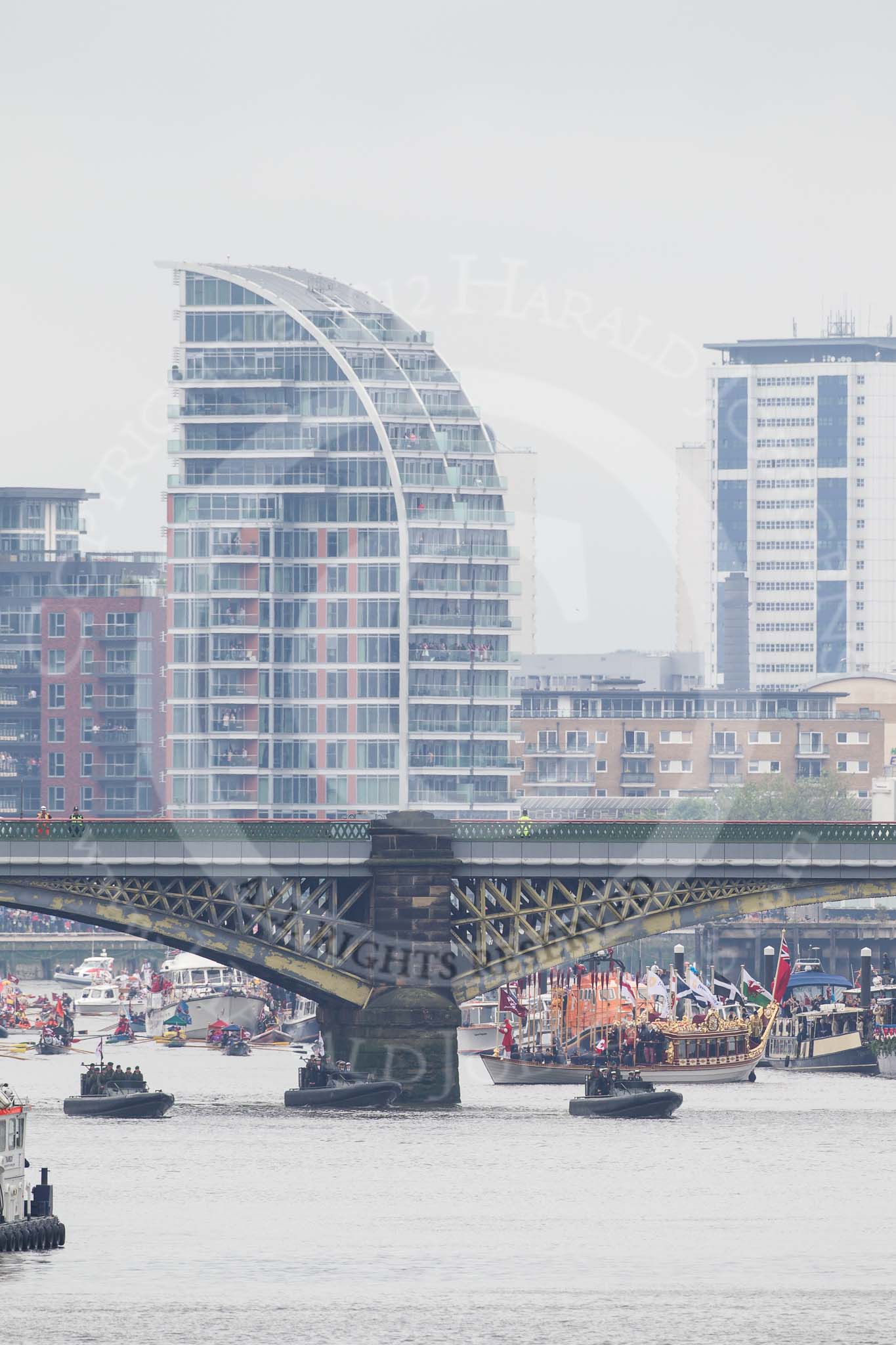 Thames Diamond Jubilee Pageant.
River Thames seen from Battersea Bridge,
London,

United Kingdom,
on 03 June 2012 at 14:19, image #17