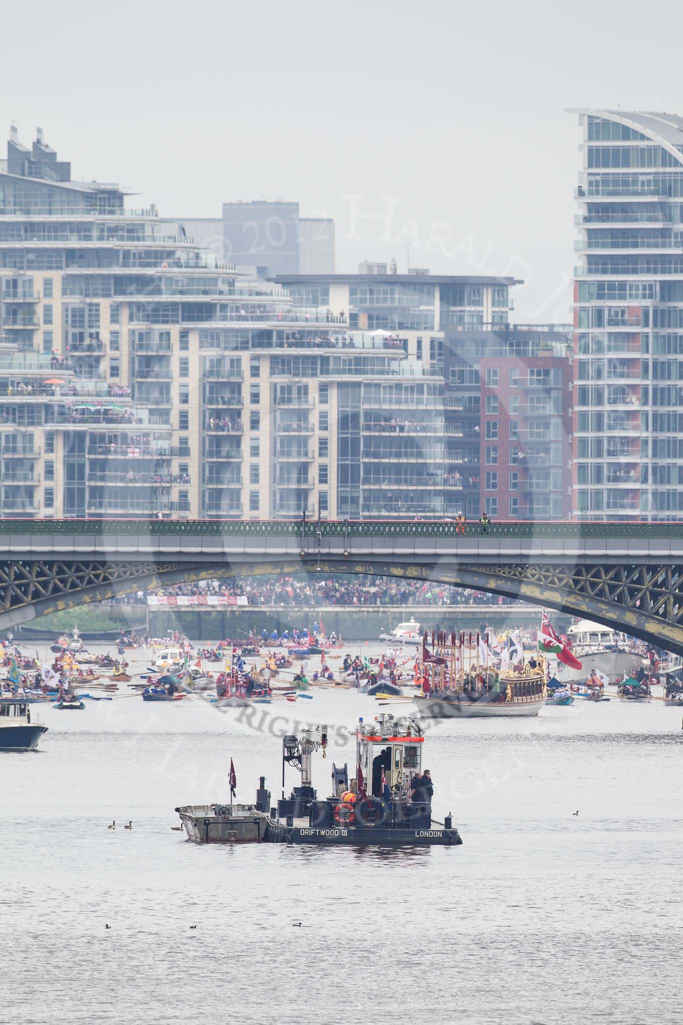 Thames Diamond Jubilee Pageant.
River Thames seen from Battersea Bridge,
London,

United Kingdom,
on 03 June 2012 at 14:20, image #18