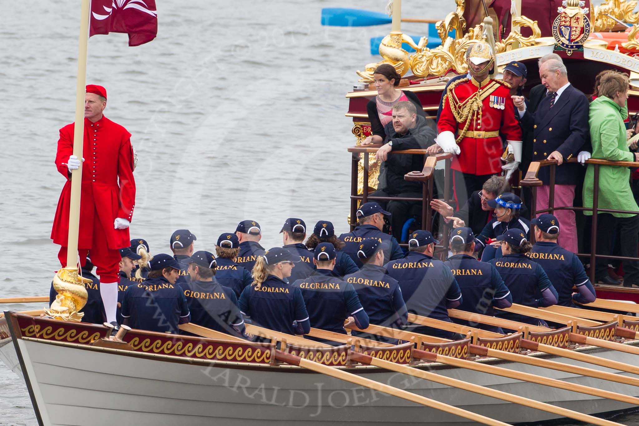 Thames Diamond Jubilee Pageant: SHALLOPS-Gloriana (M3)..
River Thames seen from Battersea Bridge,
London,

United Kingdom,
on 03 June 2012 at 14:39, image #76