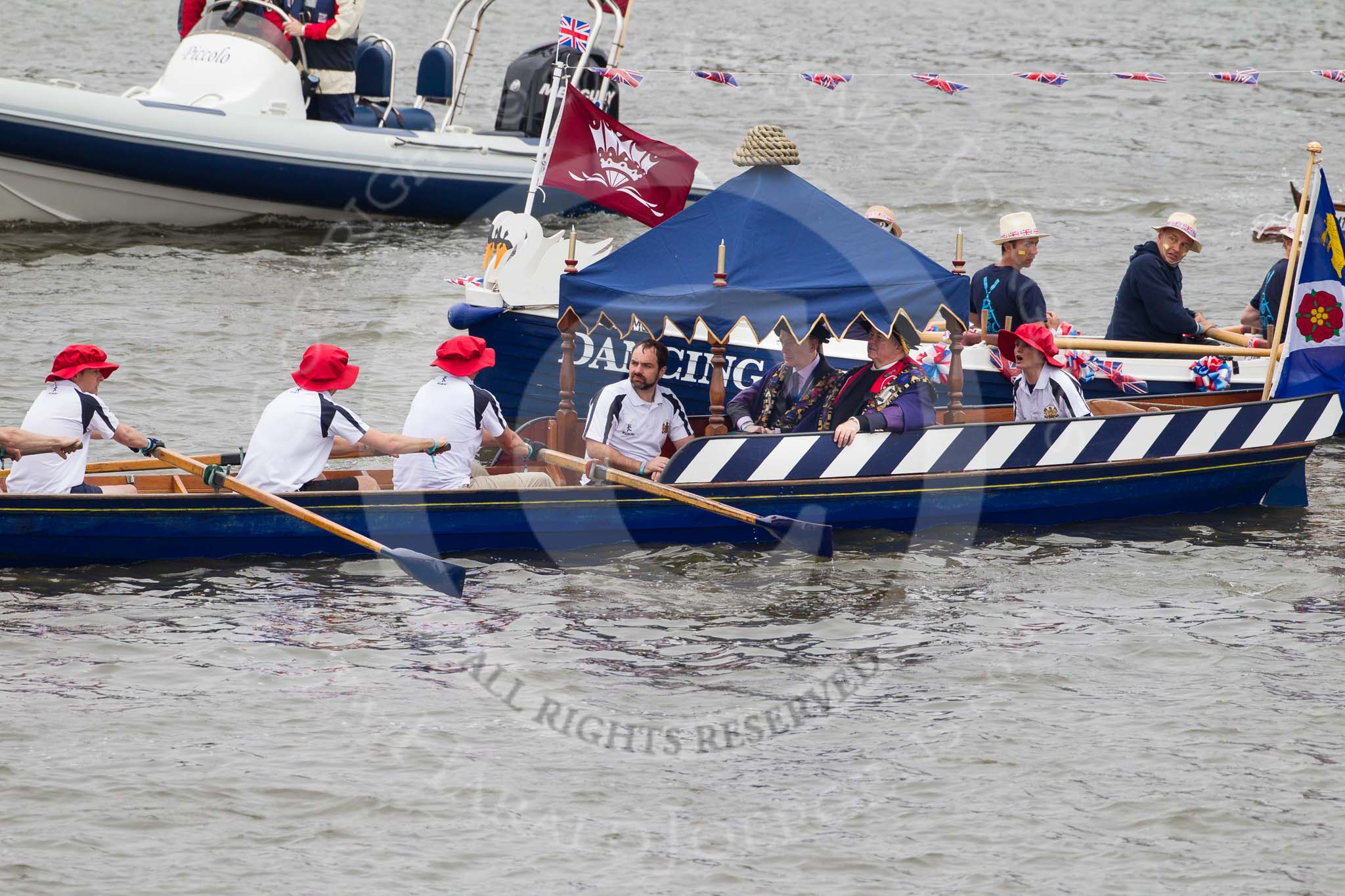 Thames Diamond Jubilee Pageant.
River Thames seen from Battersea Bridge,
London,

United Kingdom,
on 03 June 2012 at 14:42, image #94