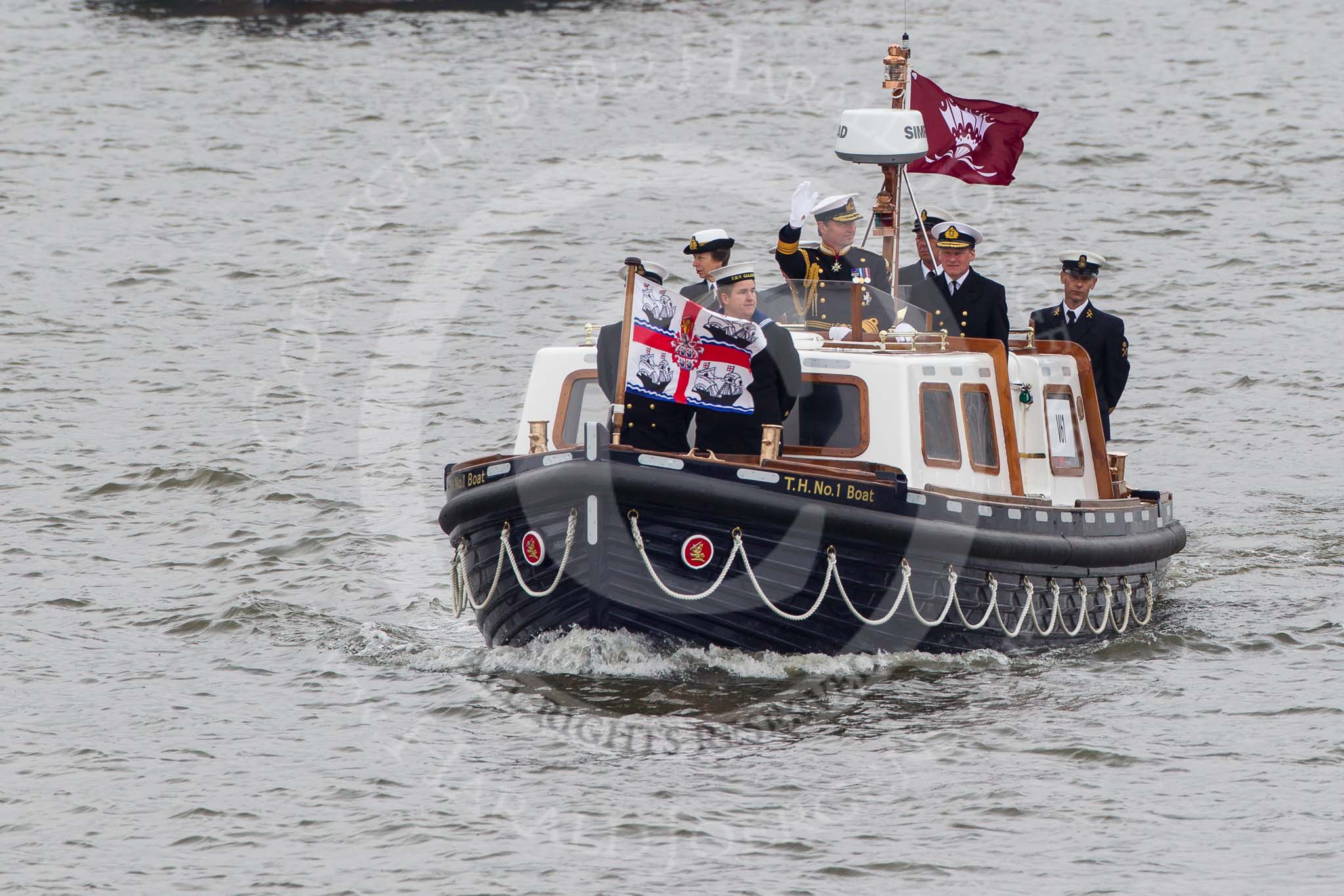 Thames Diamond Jubilee Pageant: VIPS-Trinity House No.1.Boast (V61)..
River Thames seen from Battersea Bridge,
London,

United Kingdom,
on 03 June 2012 at 14:55, image #159