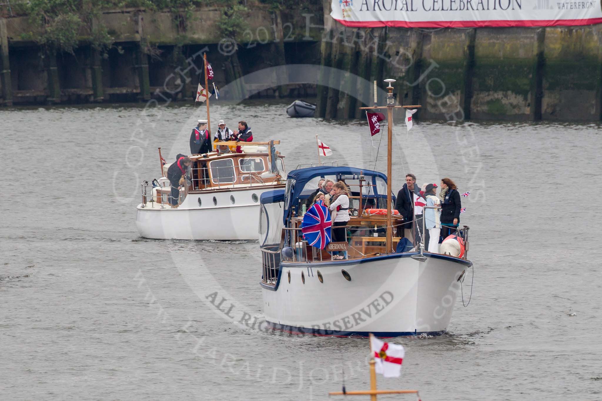 Thames Diamond Jubilee Pageant: DUNKIRK LITTLE SHIPS-Aberdonia (H36)..
River Thames seen from Battersea Bridge,
London,

United Kingdom,
on 03 June 2012 at 15:13, image #282