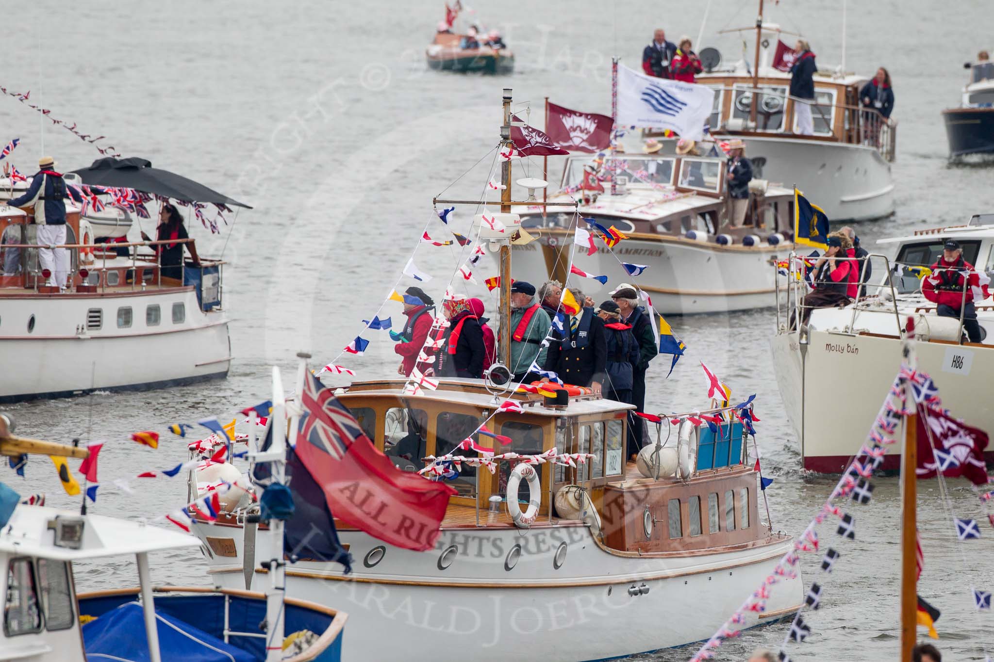 Thames Diamond Jubilee Pageant: MOTOR CRUISES/YACHTS- St.Joan (H82)..
River Thames seen from Battersea Bridge,
London,

United Kingdom,
on 03 June 2012 at 15:26, image #353