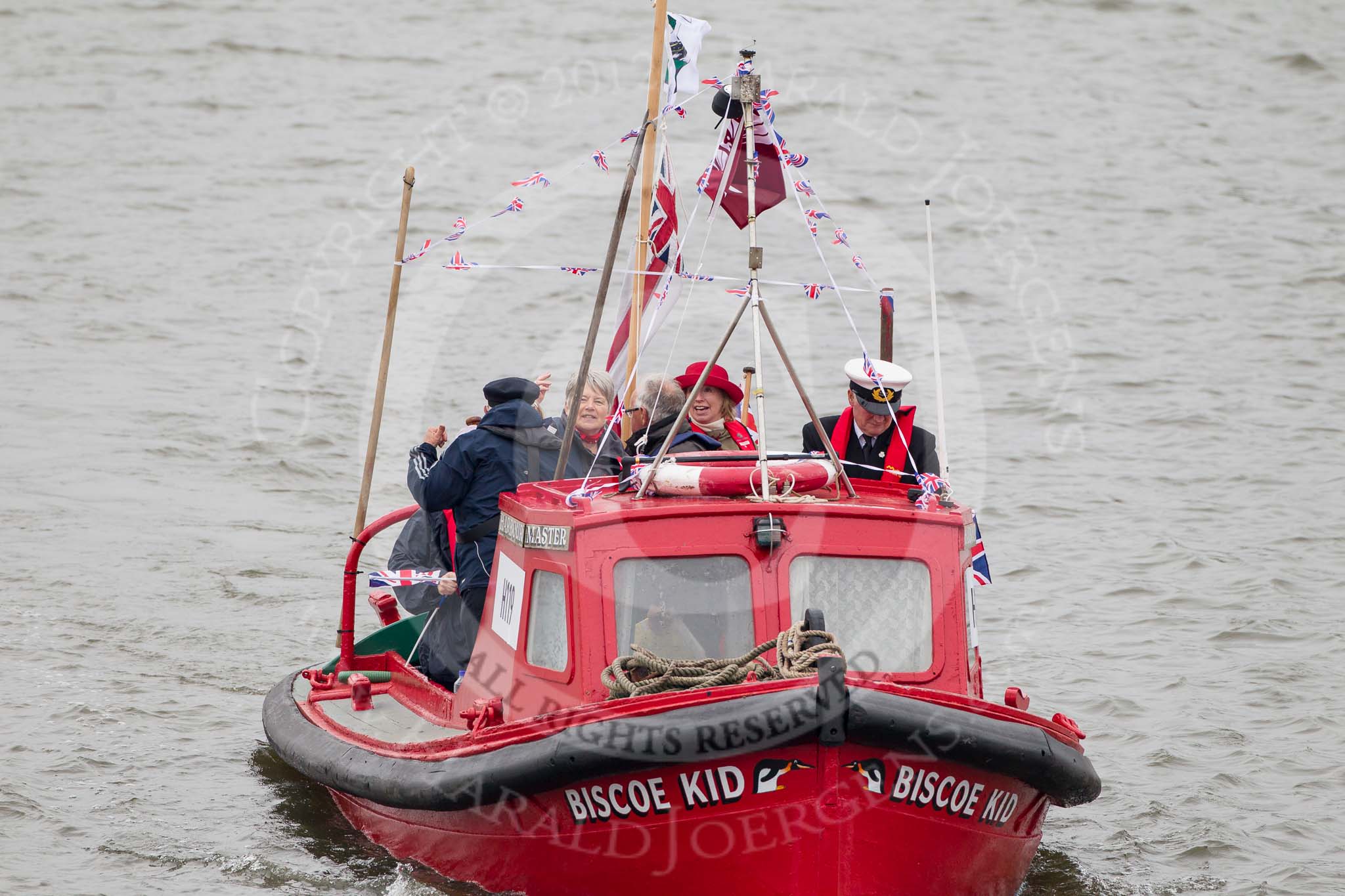 Thames Diamond Jubilee Pageant: HISTORIC TUGS-Biscoe Kid (Berwickshire) (H119)..
River Thames seen from Battersea Bridge,
London,

United Kingdom,
on 03 June 2012 at 15:33, image #389