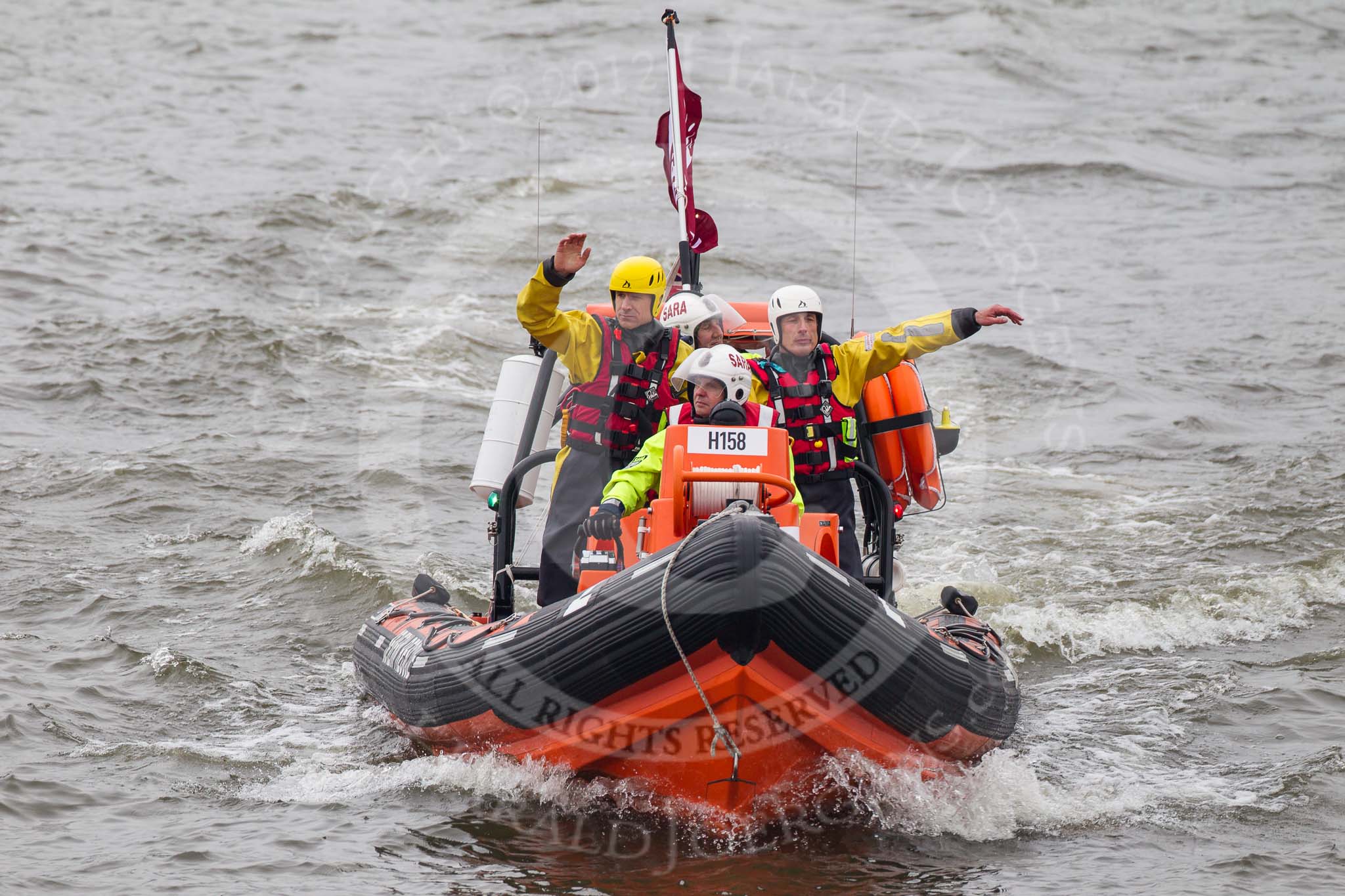 Thames Diamond Jubilee Pageant: FIREBOATS-Dave Moore (H158)..
River Thames seen from Battersea Bridge,
London,

United Kingdom,
on 03 June 2012 at 15:39, image #414