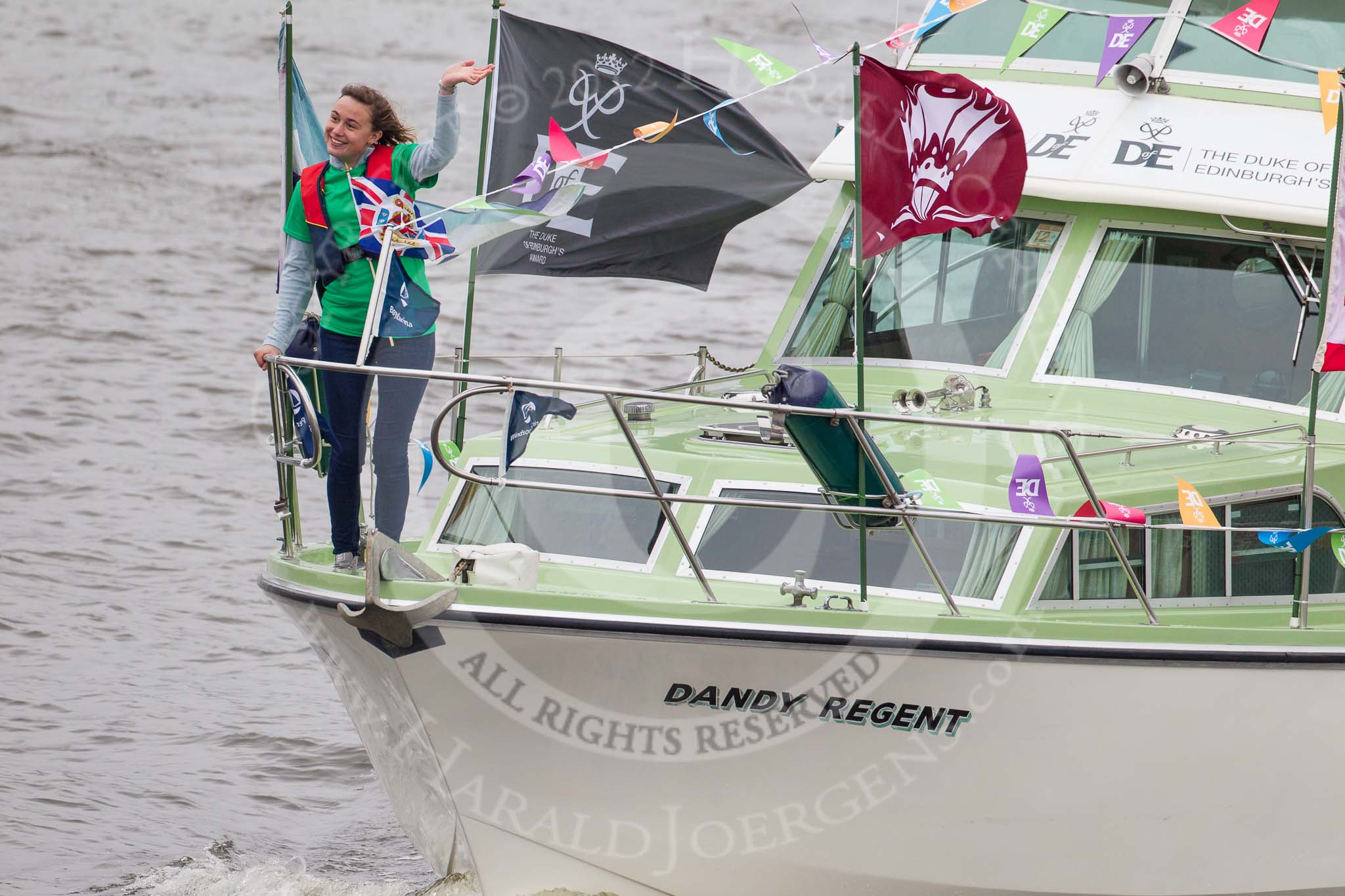 Thames Diamond Jubilee Pageant: RECREATIONAL MOTOR BOATS-Dandy Regent (R2)..
River Thames seen from Battersea Bridge,
London,

United Kingdom,
on 03 June 2012 at 15:41, image #421