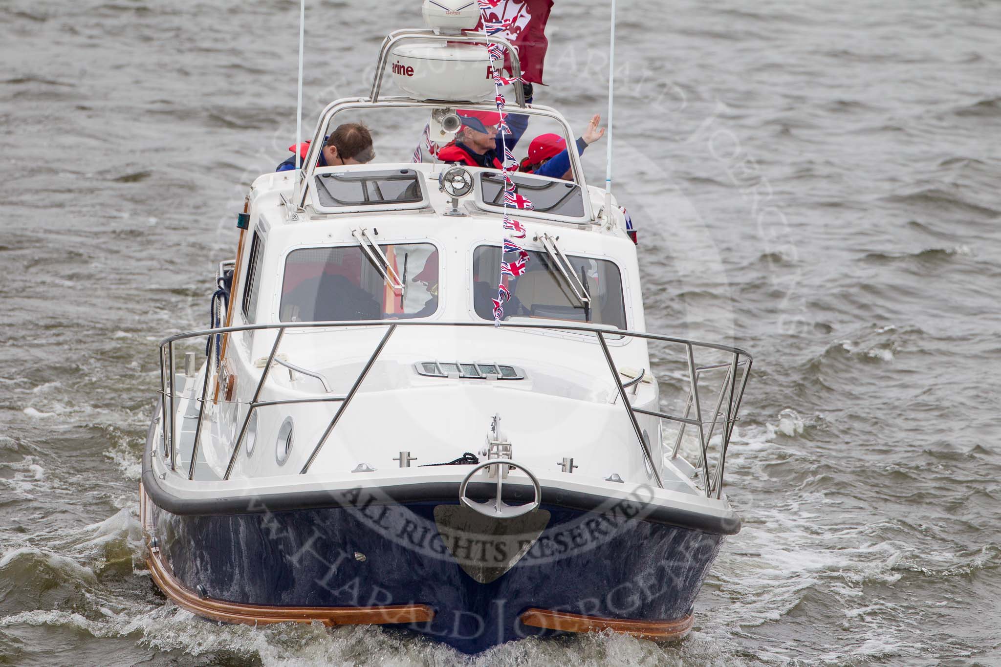 Thames Diamond Jubilee Pageant.
River Thames seen from Battersea Bridge,
London,

United Kingdom,
on 03 June 2012 at 15:42, image #425