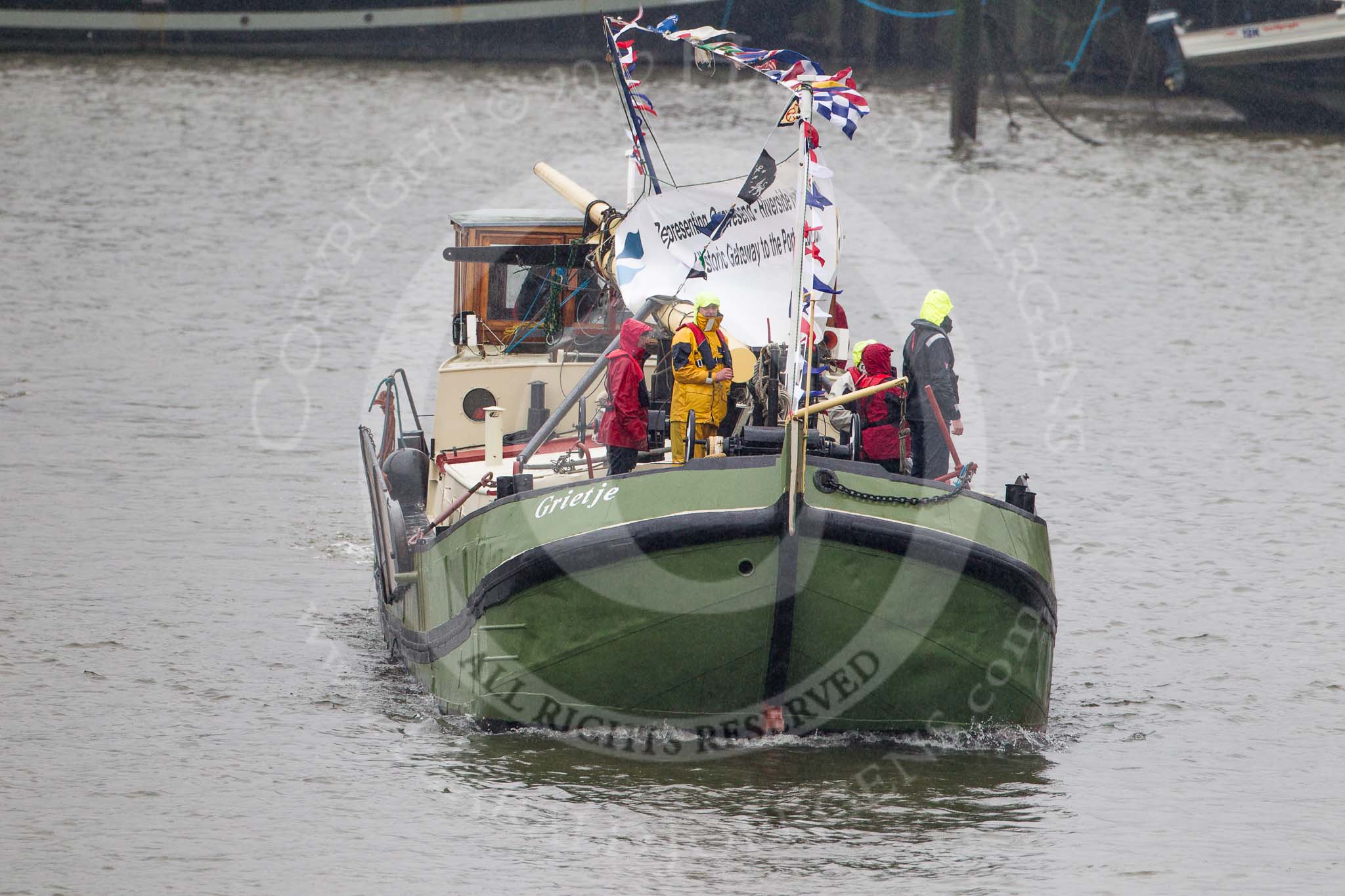 Thames Diamond Jubilee Pageant: BARGES- Grietje (R112)..
River Thames seen from Battersea Bridge,
London,

United Kingdom,
on 03 June 2012 at 16:01, image #494