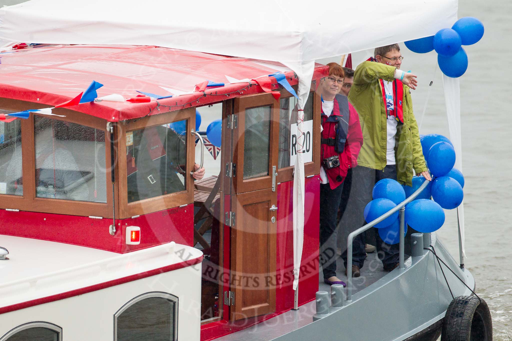 Thames Diamond Jubilee Pageant: BARGES-Ithake (R120)..
River Thames seen from Battersea Bridge,
London,

United Kingdom,
on 03 June 2012 at 16:02, image #502