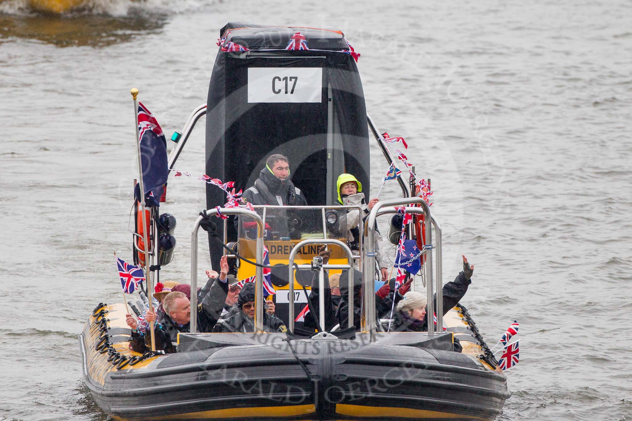 Thames Diamond Jubilee Pageant: PASSENGER BOATS- Adrenaline (C17)..
River Thames seen from Battersea Bridge,
London,

United Kingdom,
on 03 June 2012 at 16:12, image #555