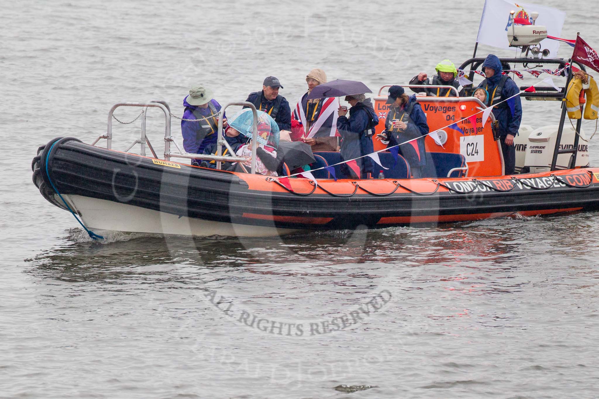 Thames Diamond Jubilee Pageant: PASSENGER BOATS- Thames Voyages(C24)..
River Thames seen from Battersea Bridge,
London,

United Kingdom,
on 03 June 2012 at 16:13, image #564