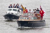 Thames Diamond Jubilee Pageant: VIPS-Britannia Royal Barge (V59) and Britannia Escort Boat No.2 (V60)..
River Thames seen from Battersea Bridge,
London,

United Kingdom,
on 03 June 2012 at 14:23, image #26