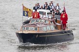 Thames Diamond Jubilee Pageant: VIPS-Britannia Royal Barge (V59) and Britannia Escort Boat No.2 (V60)..
River Thames seen from Battersea Bridge,
London,

United Kingdom,
on 03 June 2012 at 14:24, image #28