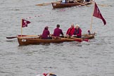 Thames Diamond Jubilee Pageant: SKIFFS & OTHER TRADITIONAL BOATS-Skiff 1 (M153)..
River Thames seen from Battersea Bridge,
London,

United Kingdom,
on 03 June 2012 at 14:45, image #113